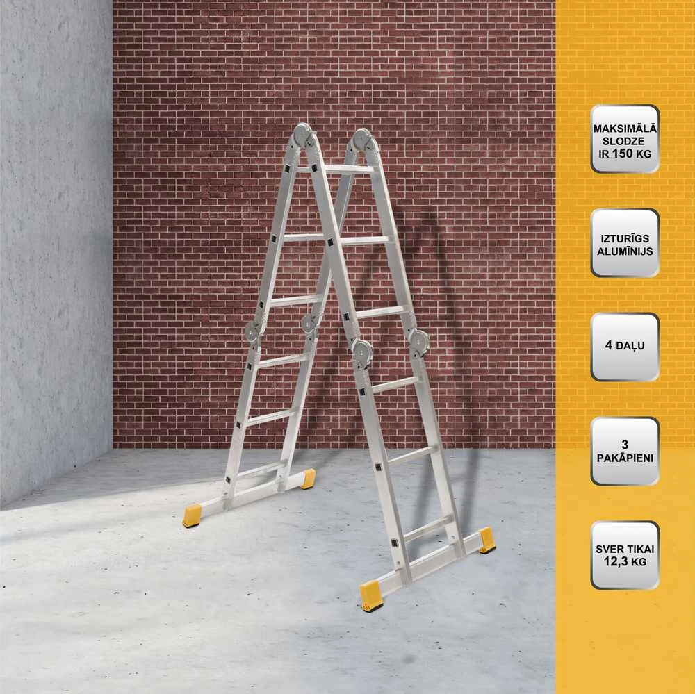 Daugiafunkcinės kopėčios Forte tools 4410S; 4x3; 3,29 m