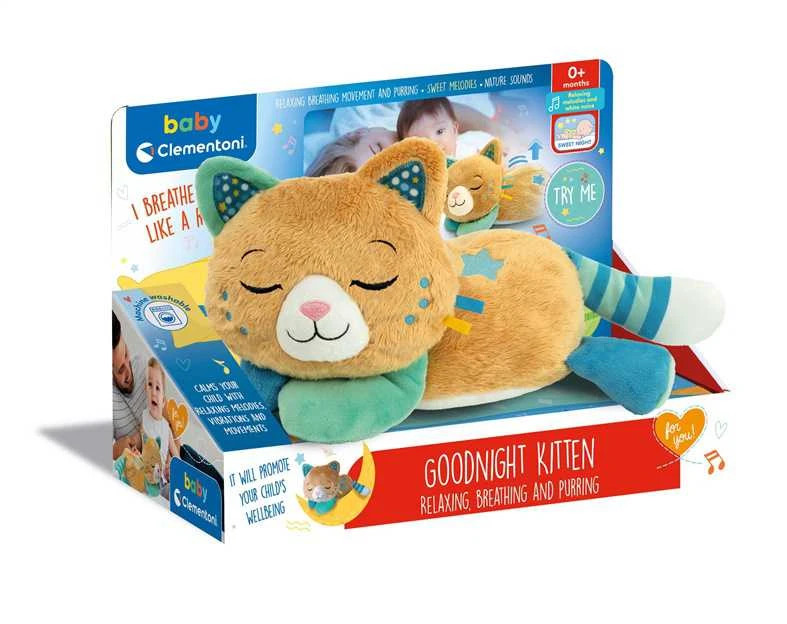 Izglītojošās rotaļlieta Clementoni Goodnight Kitten, brūna krās.