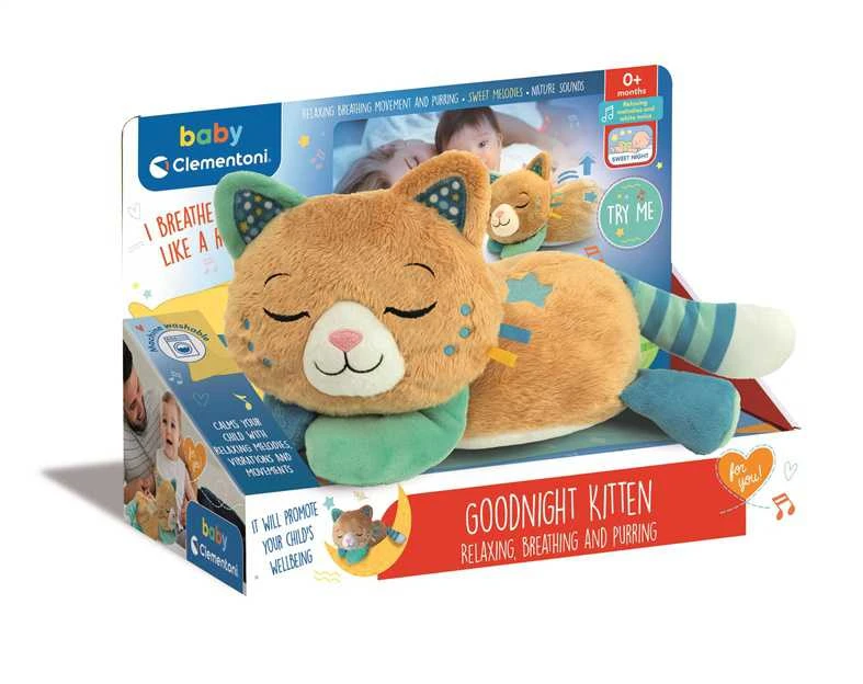 Izglītojošās rotaļlieta Clementoni Goodnight Kitten, brūna krās.
