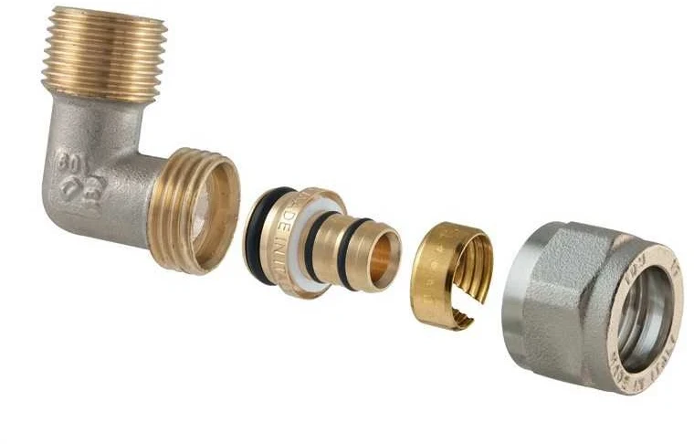 Tdm Brass Tdm_Brass Dviguba išardomoji alkūnė 1475, 16 mm x 1/2″, išor. sriegis