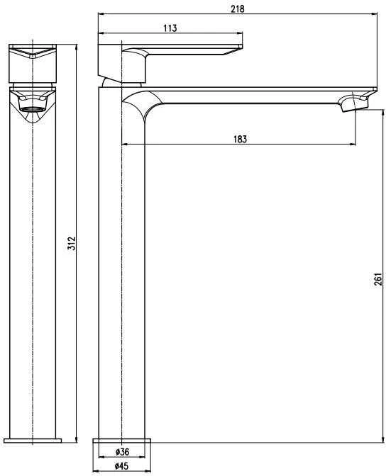 Carruzzo MIXER FOR BASIN METAL Pilkas