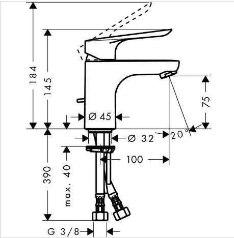 Praustuvo maišytuvas Hansgrohe Logis E 71160000