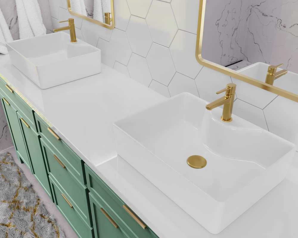 Praustuvo maišytuvas Invena Glamour BU-02-009-V, aukso