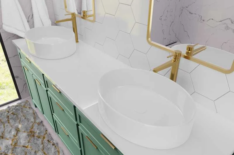 Praustuvo maišytuvas Invena Glamour BU-02-W09-V, aukso