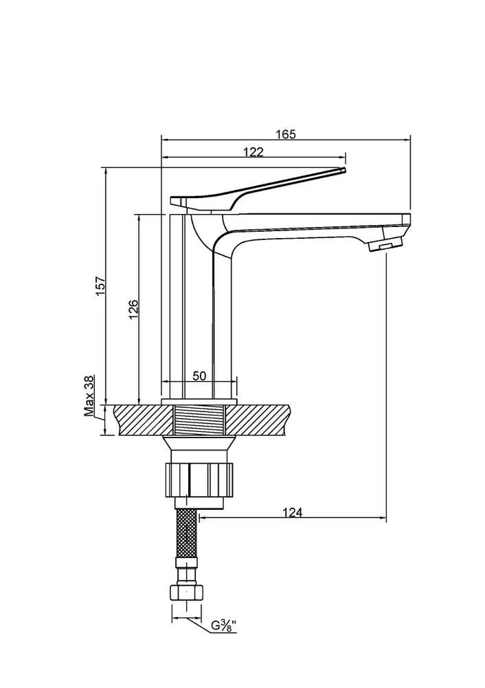 Invena Praustuvo maišytuvas Neri BU-01-014-L vario sp.