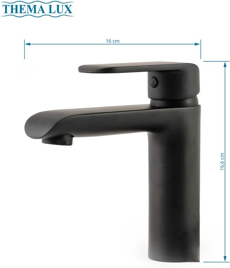 Maišytuvas praustuvui Sourcing BASIN MIXER THEMA LUXDF12301-1. Juodas