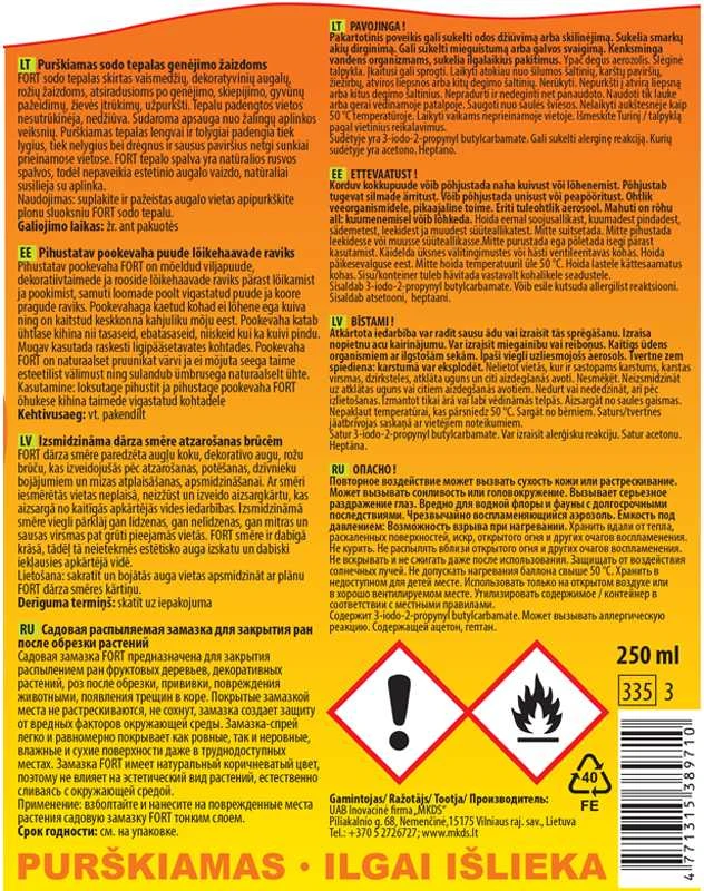Mkds Purškiamas sodo tepalas FORT, 250 ml