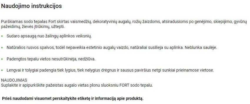 Mkds Purškiamas sodo tepalas FORT, 250 ml