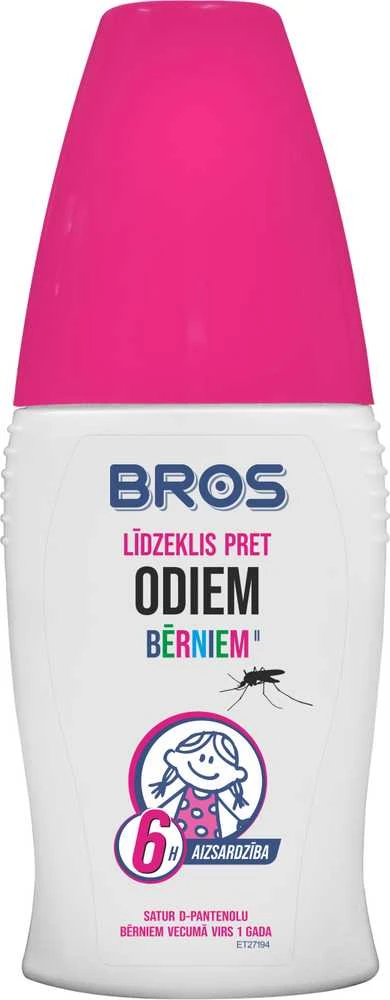 Priemonė nuo uodų ir erkių vaikams Bros, 50 ml