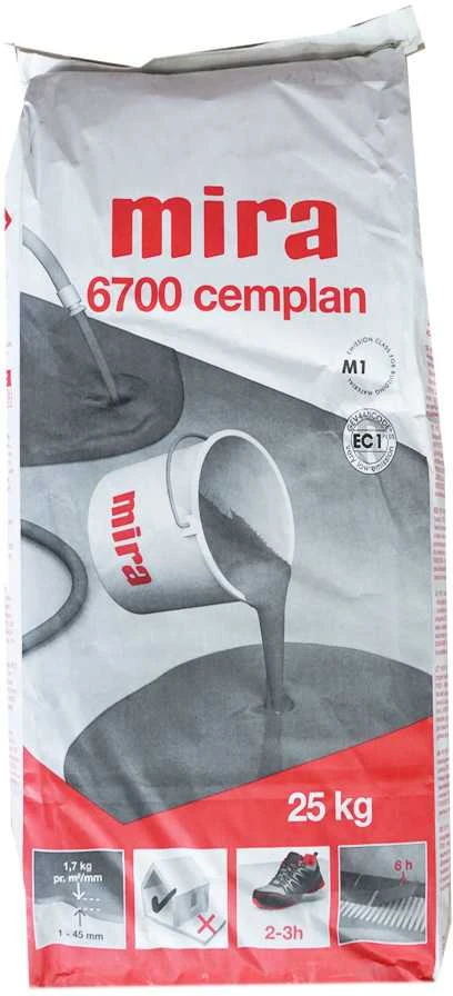 Savaime išsilyginantis mišinys grindims Mira 6700 Cemplan, 25 kg