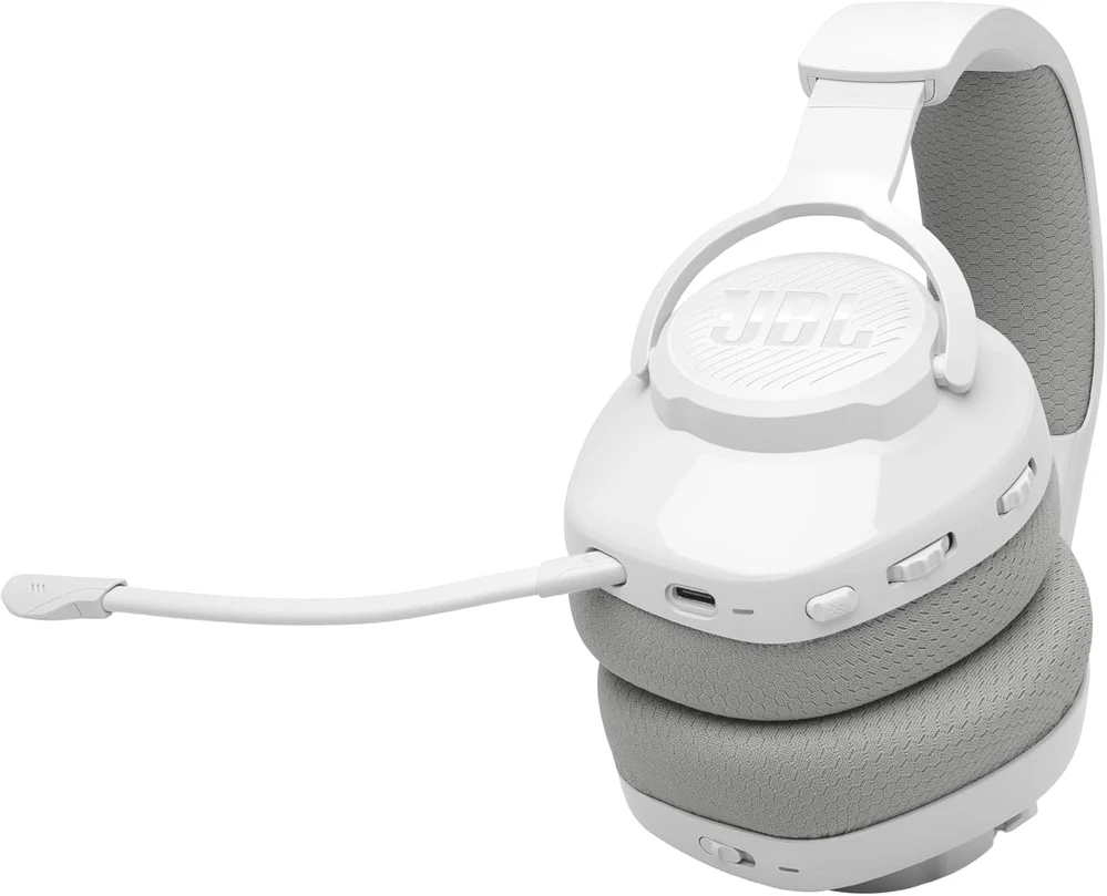 Belaidės ausinės JBL Quantum 360, baltos spalvos