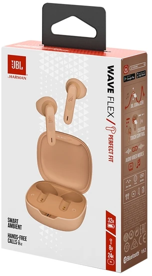 JBL Wave Flex TWS ausinės, Rusvos spalvos