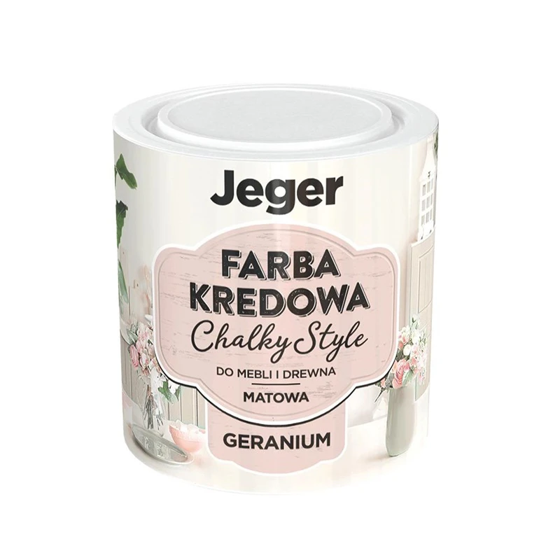 Jeger KRĀSA MĒBEĻU CHALK PAINT GERANIUM 0.5L