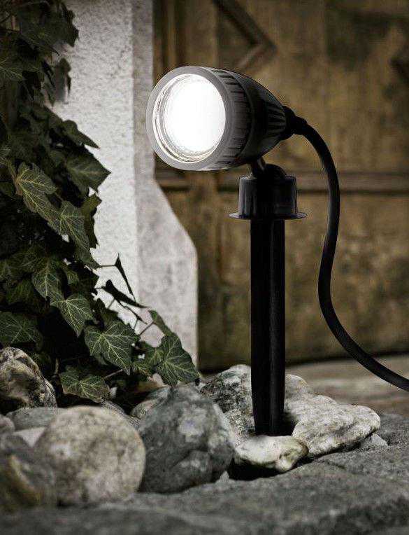 Įsmeigiamas lauko šviestuvas Eglo Nema, 2.8W, GU10, IP44, juoda sp., 6 cm x 18.5 cm