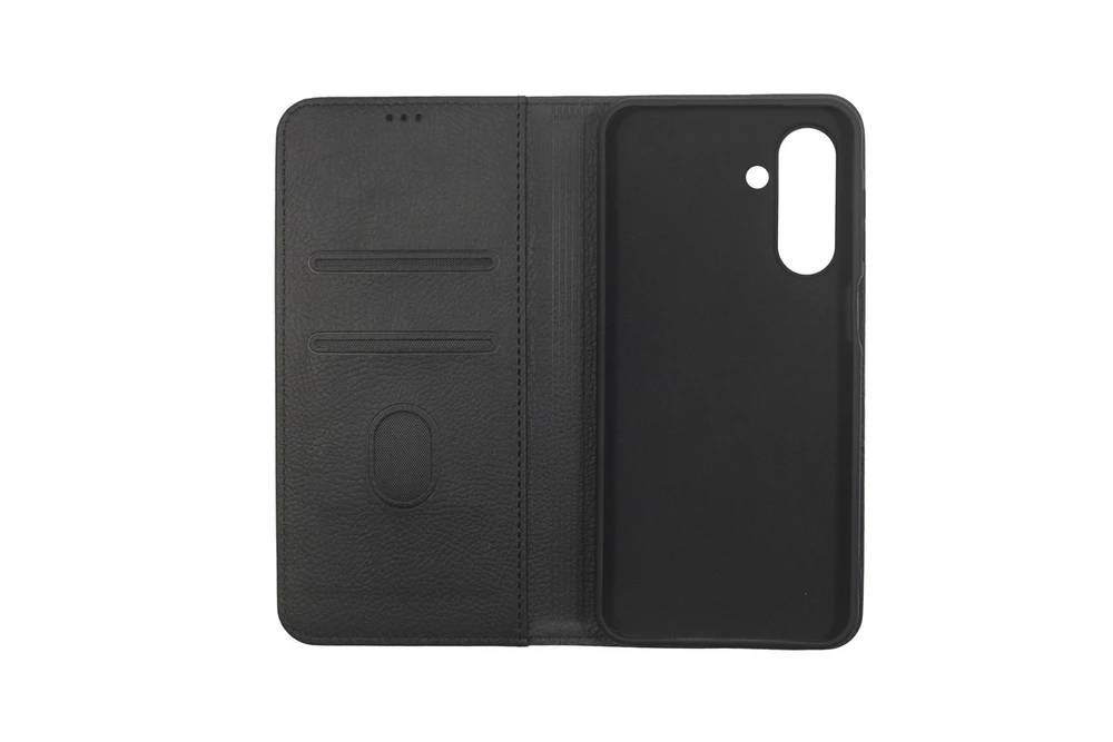 Dėklas Just Must JM STAND FLIP CASE, skirtas Galaxy A17, juodos spalvos