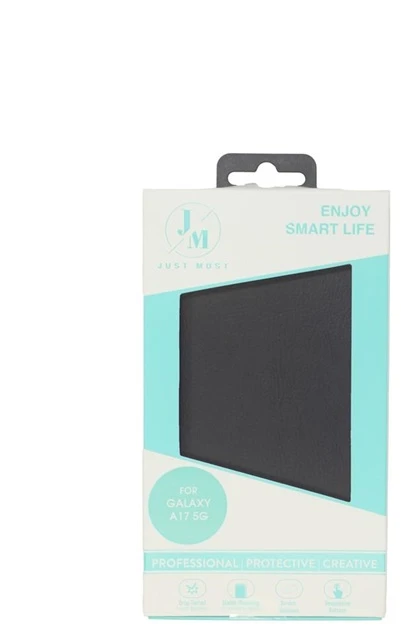 Dėklas Just Must JM STAND FLIP CASE, skirtas Galaxy A17, juodos spalvos