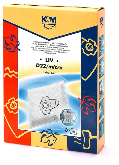 K M Dulkių siurblio maišelis K&M D22 Mikro