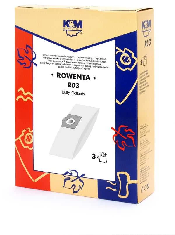 Rowenta K_M Dulkių siurblių maišeliai K&M R03 Micro, 3 vnt