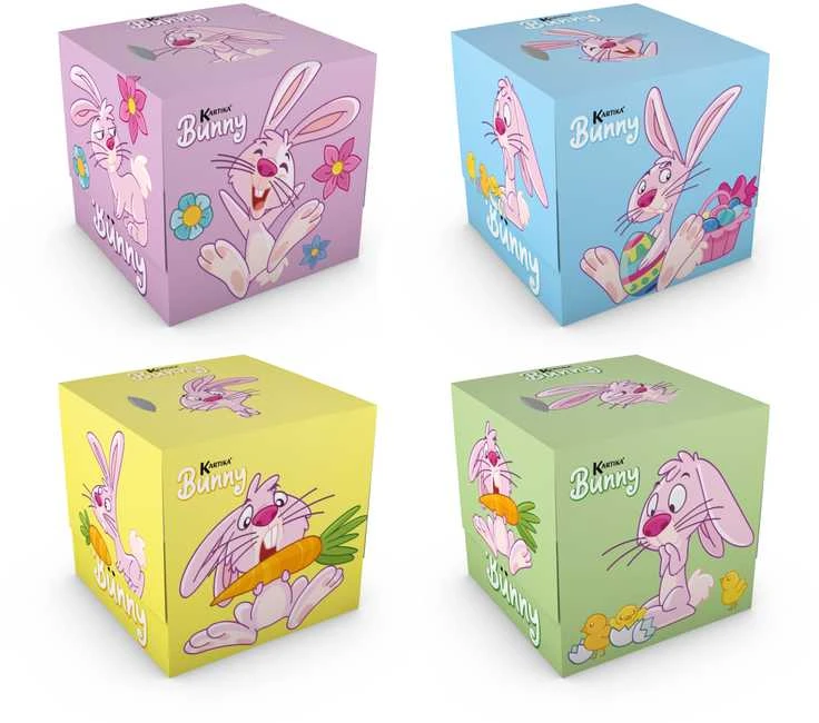 Vienkartinės nosinaitės Kartika Bunny 56vnt,, 3 sl