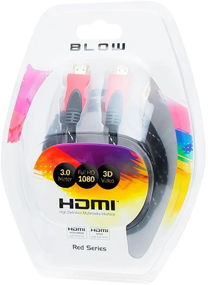 HDMI - HDMI Blow Premium Raudona kabelis 3m