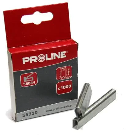 Proline Zszywki Pusapvalės sąsagos, S tipo, 12 mm, 6,2 * 1,2 mm, 1000 vnt., prolinas