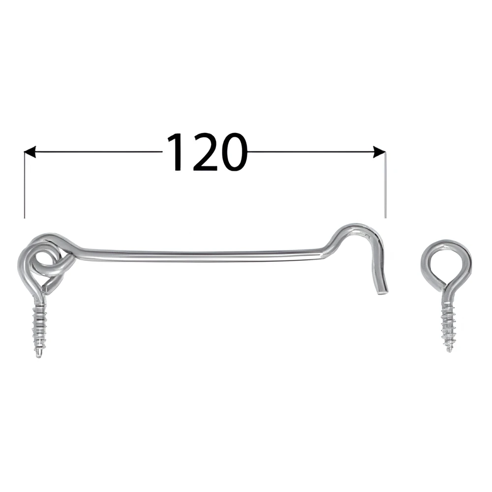 Kabliukas Domax ZHK, pilka, 120 mm