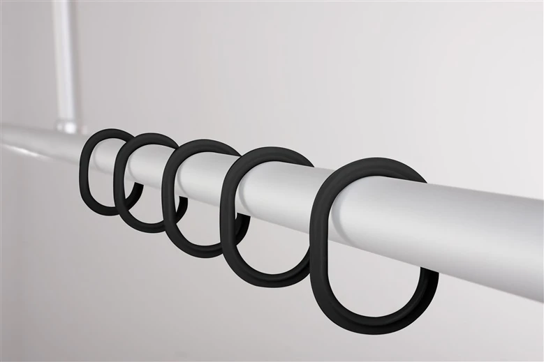 Kabliukai RIDDER 49310, 4×19×20 mm, juodi, 12 vnt.