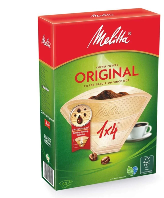 Kafijas automāta filtras Melitta Original 1x4, 80 gab.