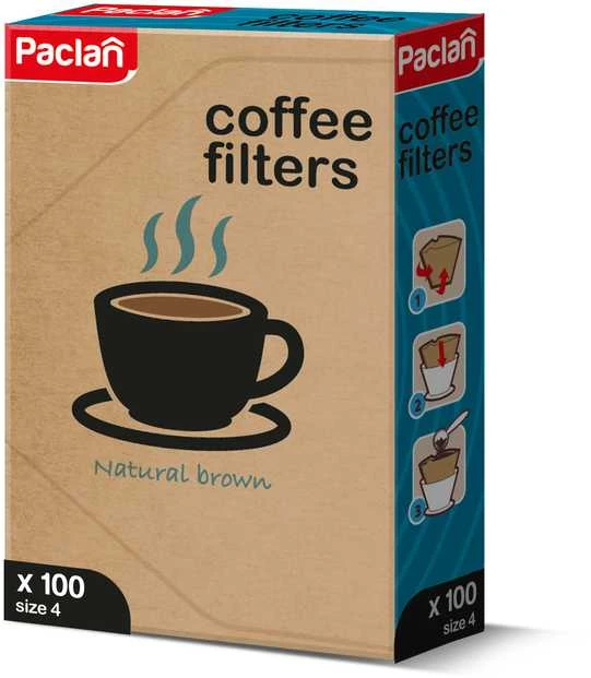 Kavos filtrų komplektas Paclan, 100 vnt.