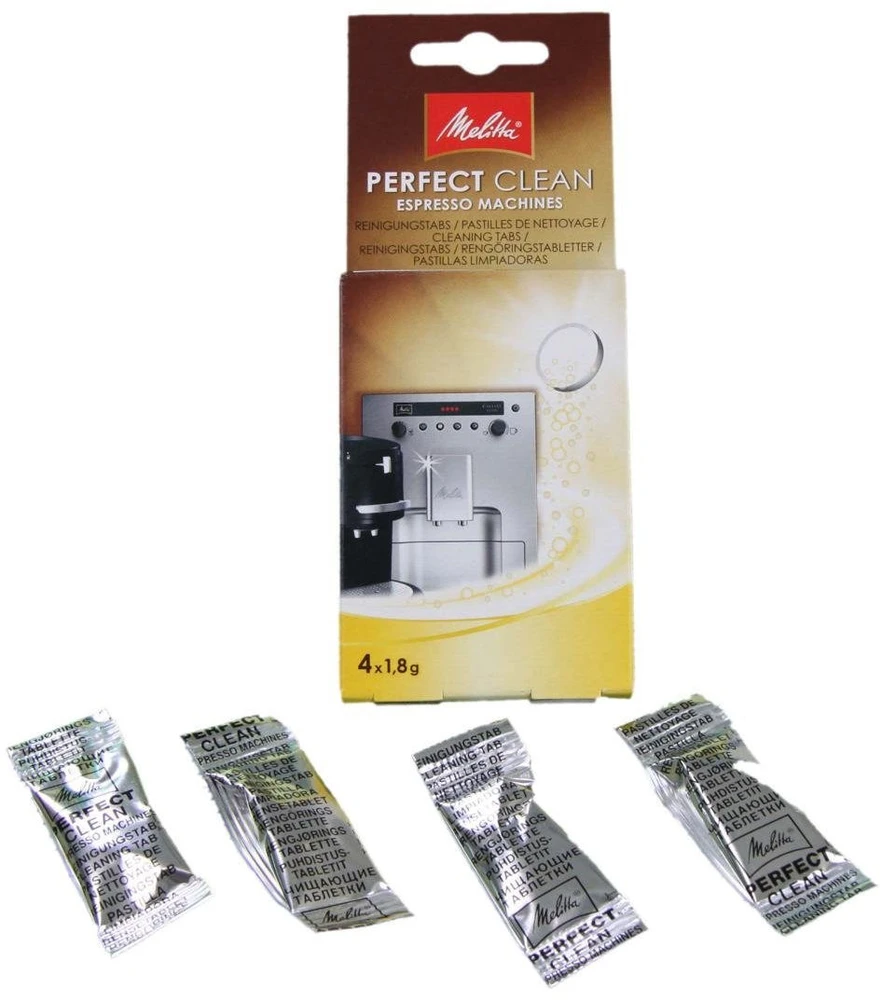 Melitta PERFECT CLEAN valymo tabletės automatiniams kavos aparatams, 4x1,8g