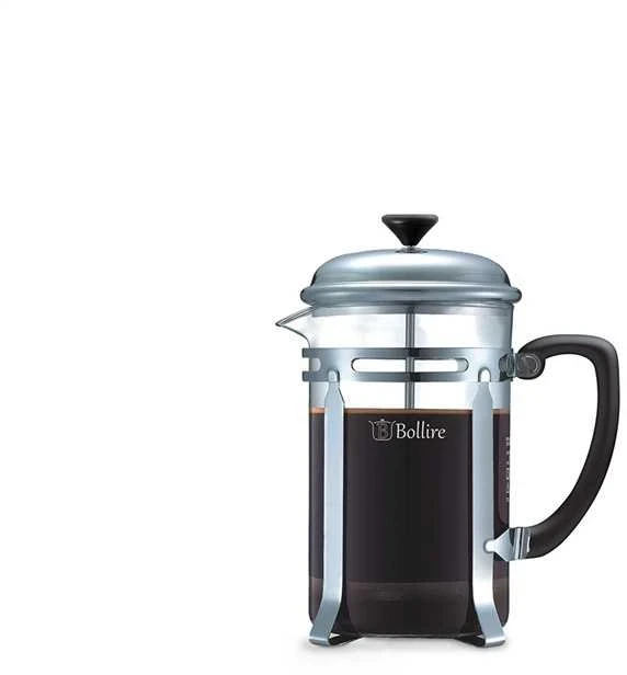 Kafijas kanna French Press Bollire BR-3204, 1 l, caurspīdīga krās./hroma krās.