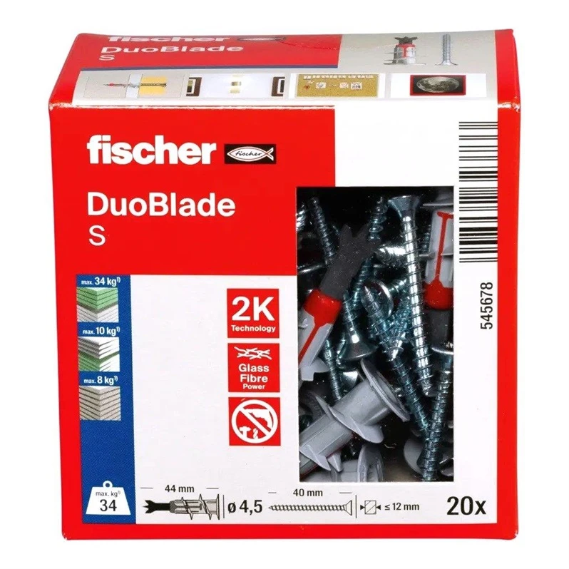 Kaištis Fischer DuoBlade. 29 mm x 4.5 mm. 20 vnt.