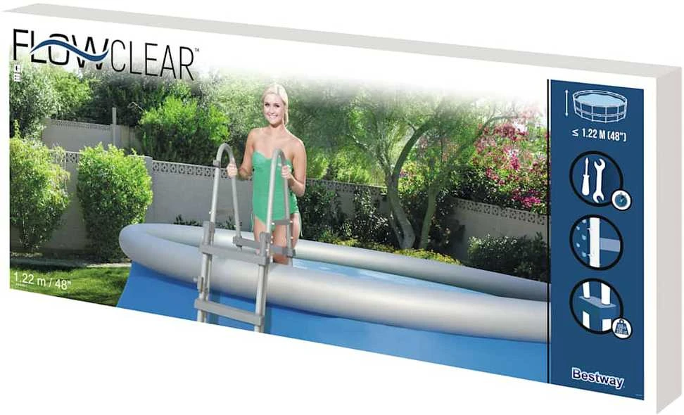 Bestway Flowclear Baseino kopetėlės, 122cm, 4 laipteliai