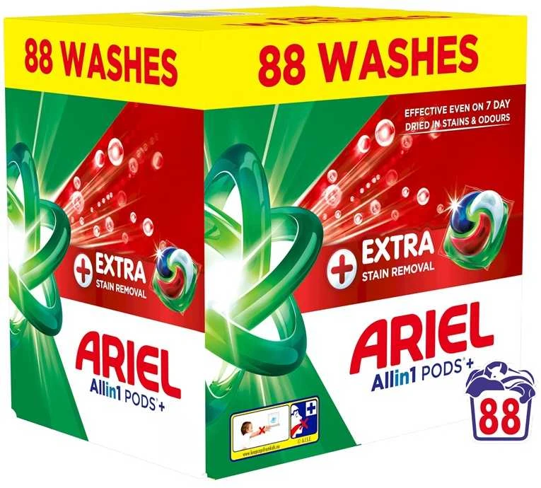Skalbimo kapsulės Ariel All-in-1 Pods+ Extra Clean Power, (88 skalbimai)