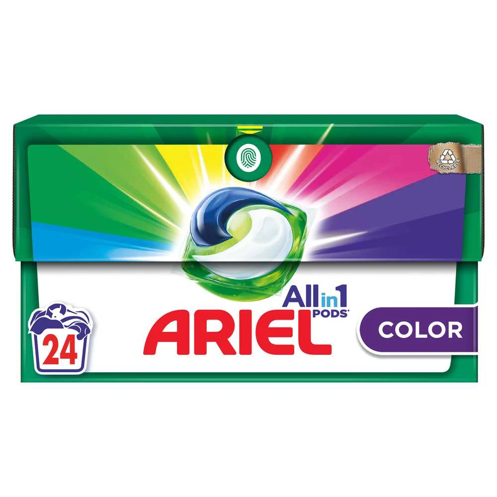 Kapsulas mazgāšanai Ariel All-in-1 PODS Color Clean & Fresh, 24 gab.