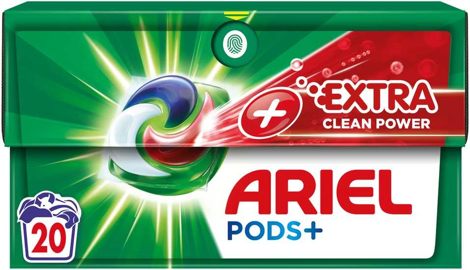 Skalbimo kapsulės Ariel Extra Clean, 20vnt
