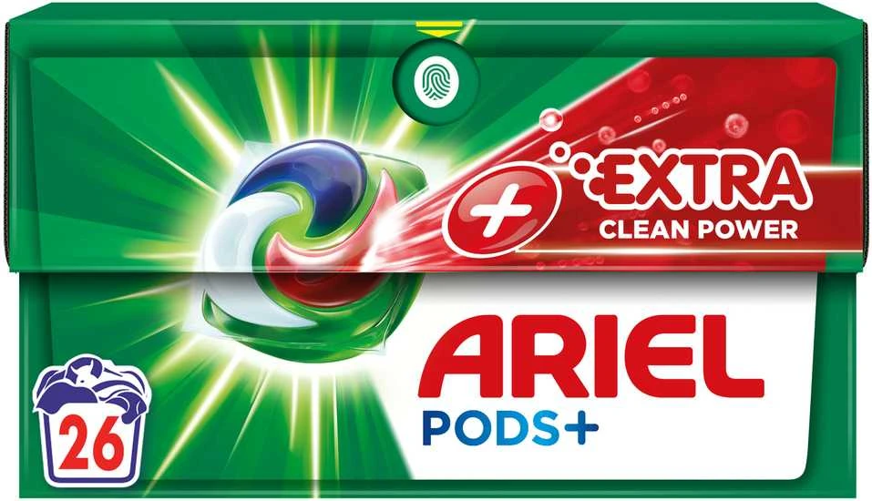 Skalbimo kapsulės Ariel Extra Clean, 26vnt