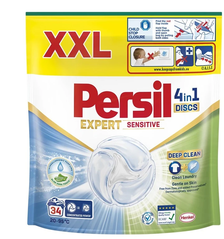 KAPSULĖS SKALB PERSIL DISCS SENSIT 34VNT