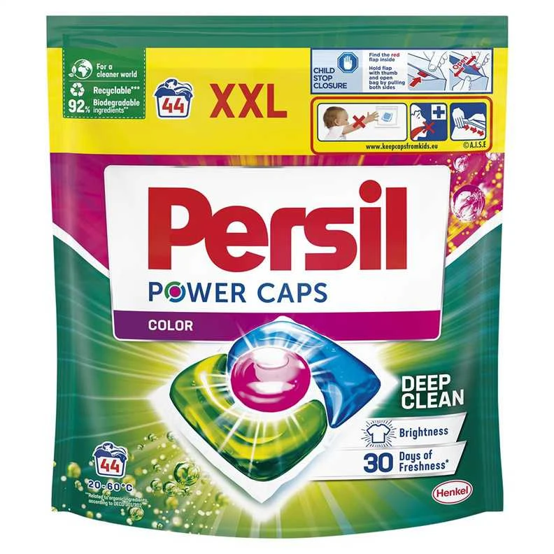 Skalbimo kapsulės Persil Power Caps Color, 44 vnt.