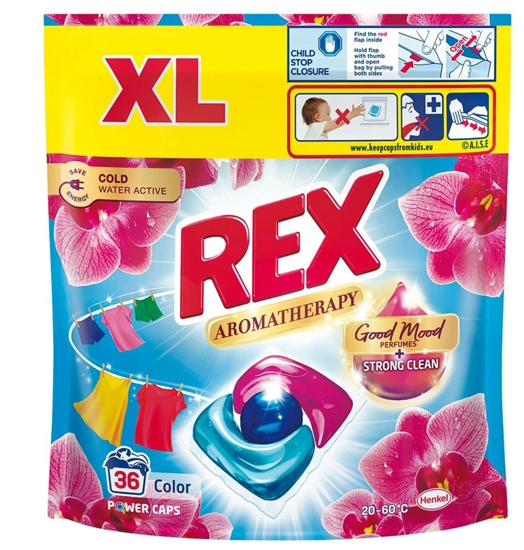 Skalbimo kapsulės Rex Macadamia Oil Colo, 36 vnt.