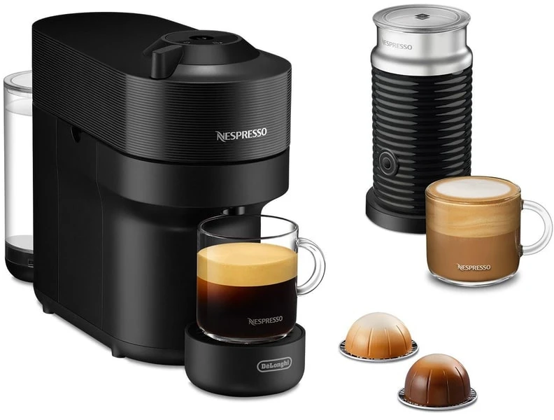 Kapsulinis kavos aparatas Nespresso Vertuo Pop & Aeroccino ENV90.BAE, juoda sp.