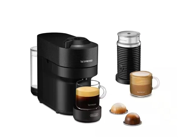 Kapsulinis kavos aparatas Nespresso Vertuo Pop & Aeroccino ENV90.BAE, juoda sp.