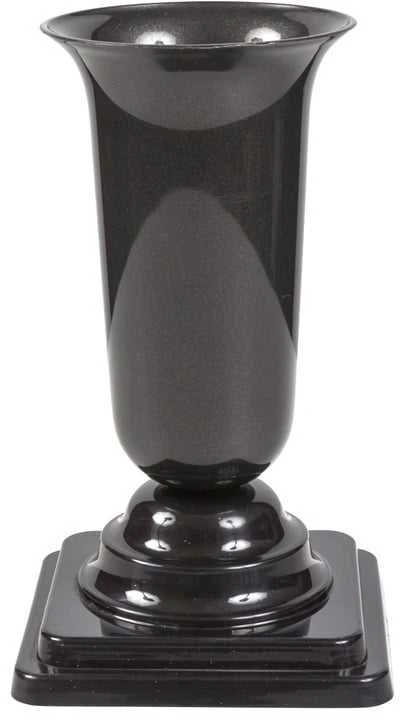 FORM PLASTIC Vaza Dama D13cm/H26.7cm juoda su met. atsp.