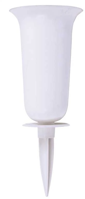 FORM PLASTIC Vaza Dama įsmeigiama į žemę D13cm/H32.7cm balta