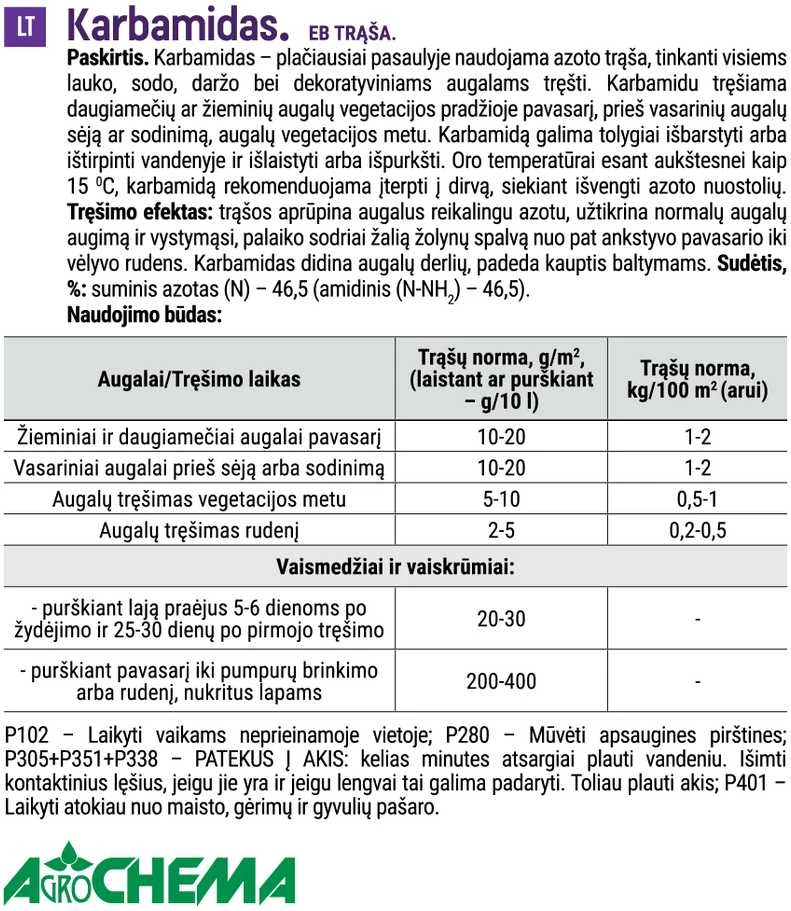 Agrochema Trąšos Karbamidas,3kg