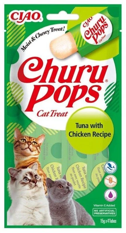 Inaba Churu Cat skanėstas Pops Tuna Chicken 60g
