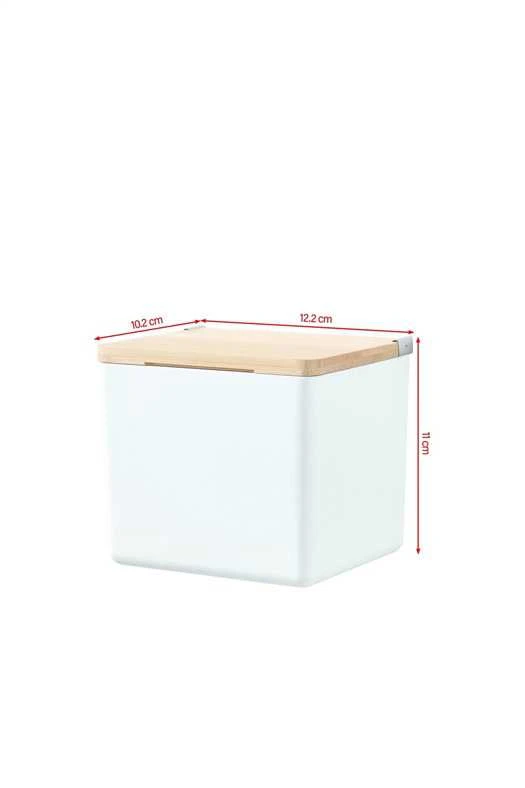 Kaste Tesa BABOO 40521-00000-00, balta, 10.2 cm x 11 cm x 12.2 cm