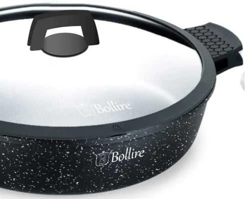 Bollire Troškinimo eptuvė TORINO 28 cm su nuimamomis rankenomis ir dangčiu BR-1615