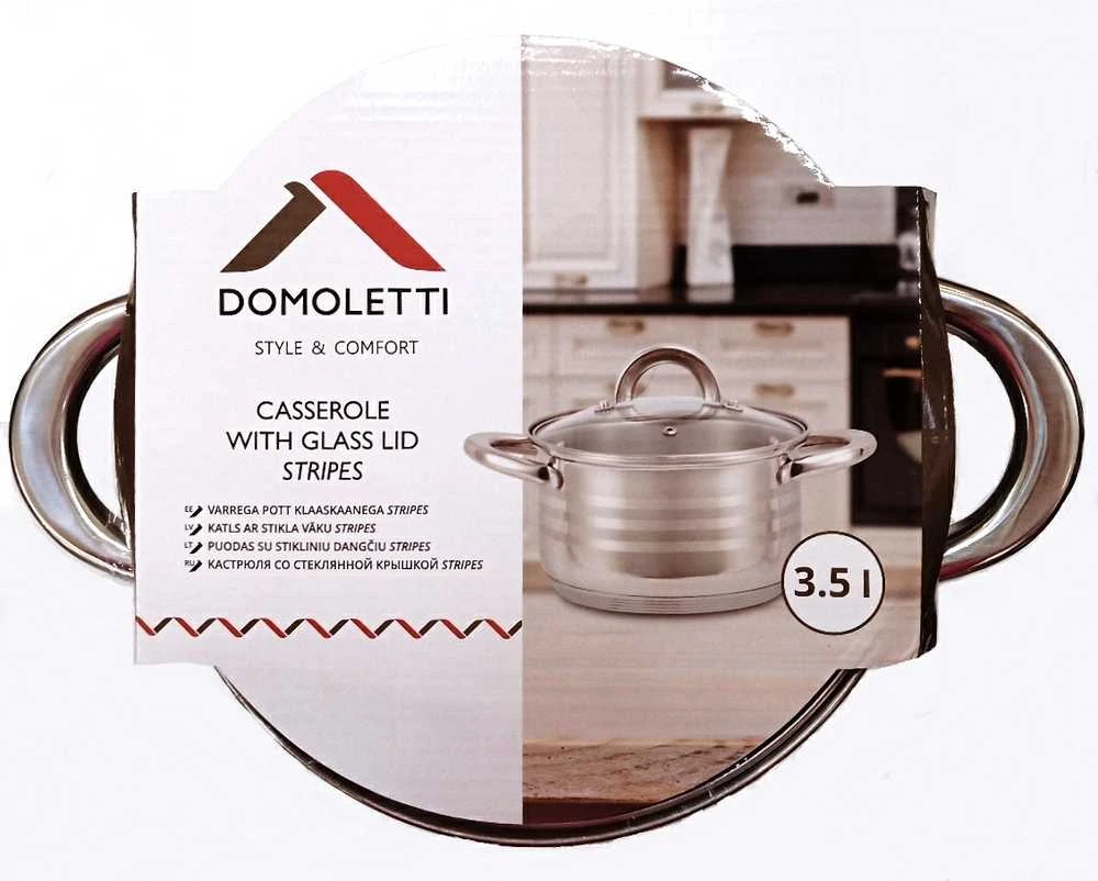 Domoletti CASSEROLE WITH LID3.5L 20X11.5 DOMOLETTI