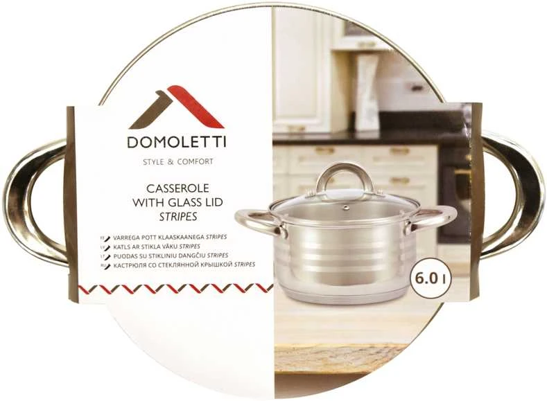 Domoletti CASSEROLE WITH LID 24X13.5 6L DOMOLETTI